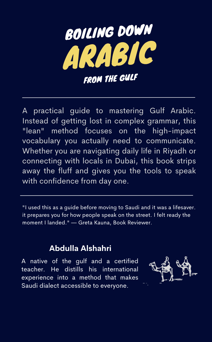 Sample page covering Saudi Arabic possession and negation